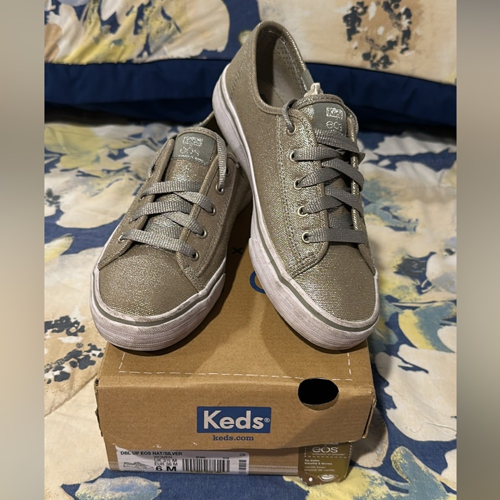 Keds x EOS Metallic Silver Sneakers